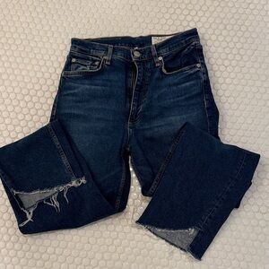 rag & bone Dark Blue Ankle Jeans